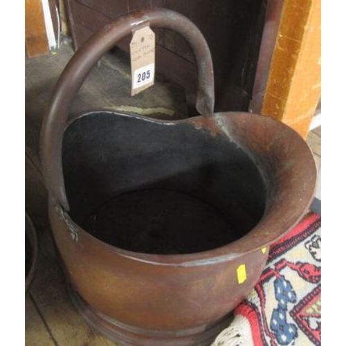 205 - COPPER COAL SCUTTLE