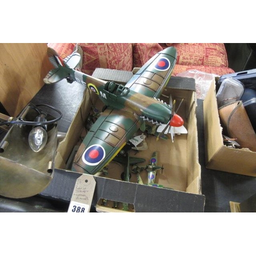 388 - BOX OF DIECAST MODEL PLANES