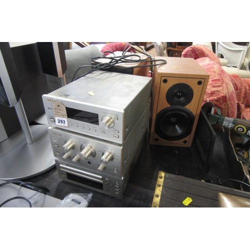 392 - TEAC MINI SYSTEM AND SPEAKERS