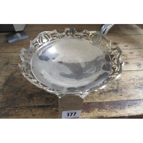 177 - ENGRAVED SILVER BOWL