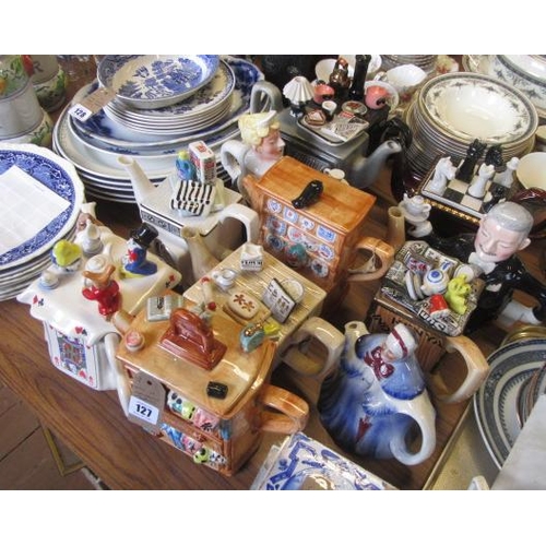 127 - QUANTITY OF NOVELTY TEAPOTS