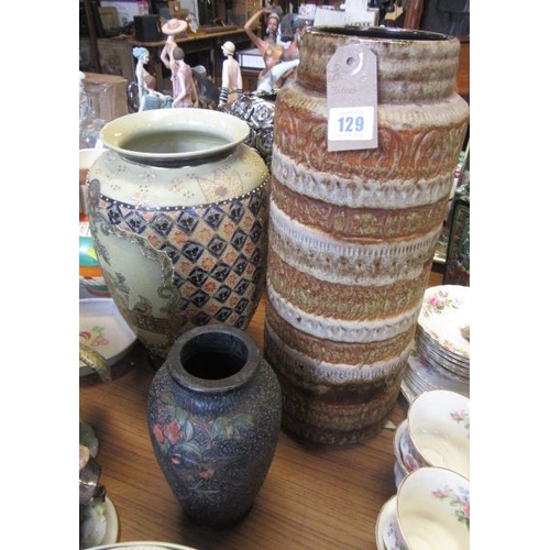 129 - THREE VASES