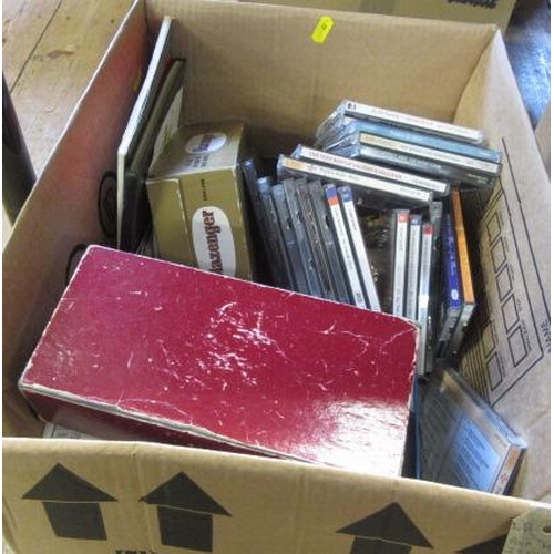 145 - BOX OF MIXED ITEMS INCLUDING GLASS