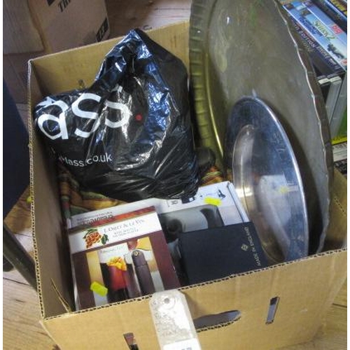 147 - BOX OF MISCELLANEOUS INCLUDING CLOGS ETC