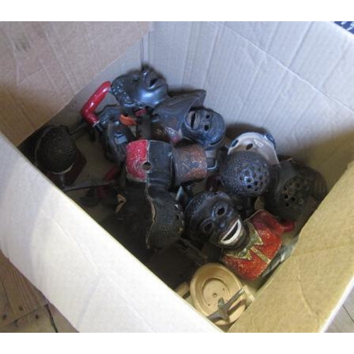 149 - BOX OF METAL MONEY BOX PARTS