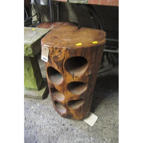 Tree stump wine discount rack