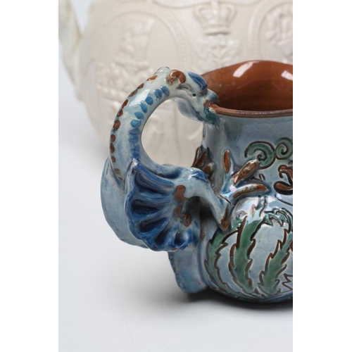 23 - OF ROYAL INTEREST - an Old Hall Earthenware Co. smear glazed stoneware jug mourning the death of the... 