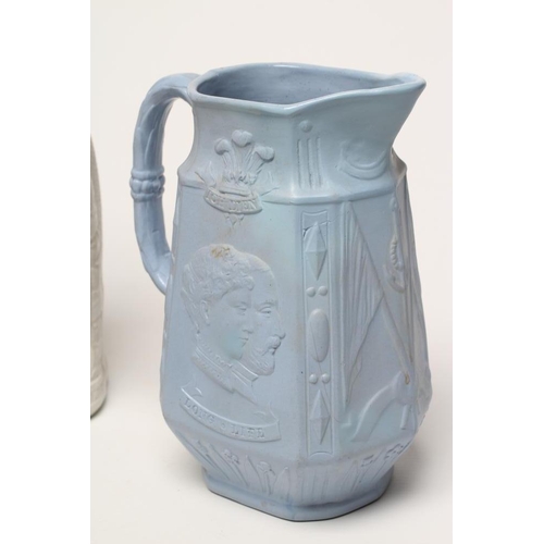 23 - OF ROYAL INTEREST - an Old Hall Earthenware Co. smear glazed stoneware jug mourning the death of the... 