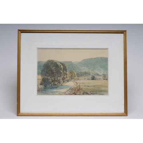 451 - ARTHUR REGINALD SMITH R.W.S. A.R.C.A. (1871-1934), Dales Road with Figure, watercolour with scratchi... 