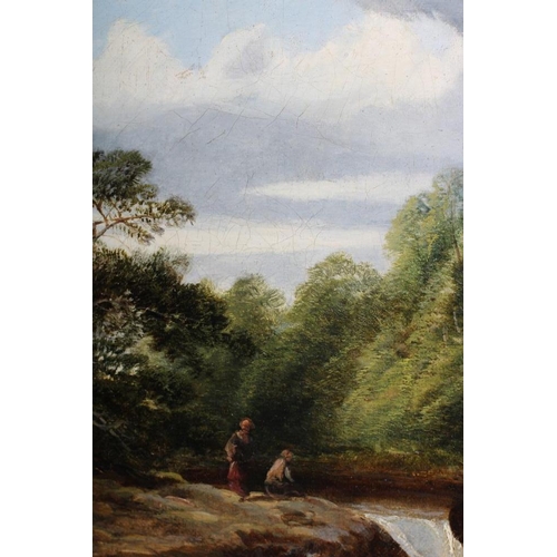 452 - ENGLISH SCHOOL (Late 19th Century), The Strid at Bolton Abbey, oil on canvas, unsigned, 10 1/4