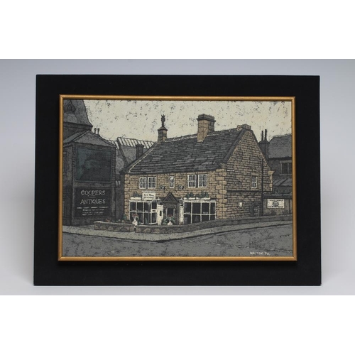 453 - STUART WALTON (b.1933), The Box Tree Restaurant, Ilkley, oil on board, signed and dated (19)70, 18