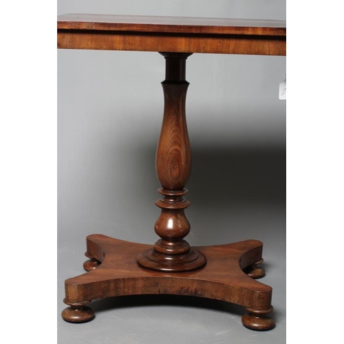 748 - A GONCALO ALVES(?) OCCASIONAL TABLE, early/mid 19th century, the rounded oblong top and plain frieze... 