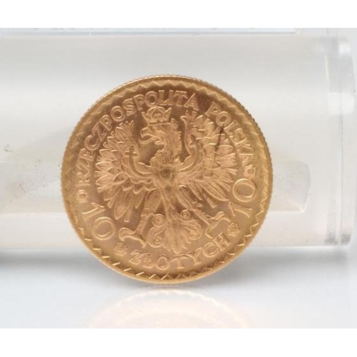 146 - A POLISH GOLD 10 ZLOTY, 1925, 3.2g  (Est. plus 17.5% premium)
