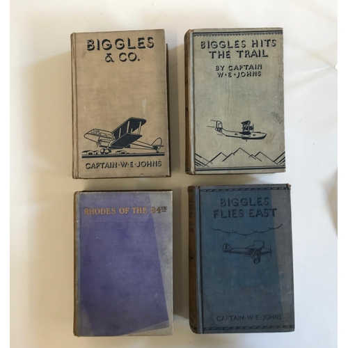276 - BIGGLES & Co 1936; Biggles Flies East, 1935; Biggles Hits the Trail, 1935 (frontispiece detached) Ox... 