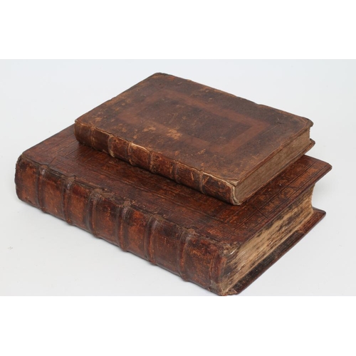 289 - THE HOLY BIBLE containing the Old Testament and the New, 1708, half title engraved with Moses and Aa... 