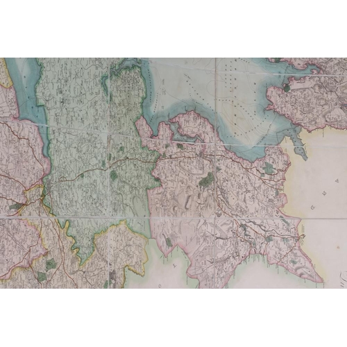 307 - TEESDALE'S MAP OF LANCASHIRE, A Map of the County Palantine of Lancaster, Divided into Hundreds and ... 