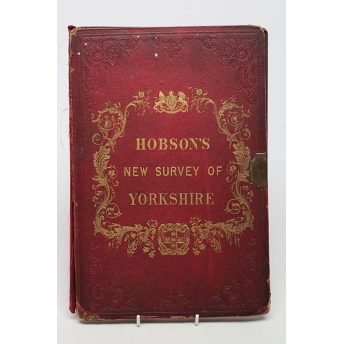 308 - HOBSON'S, New Surrey of Yorkshire, William Colling Halison, 1845, large scale engraved coloured fold... 