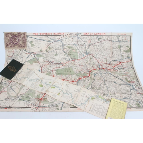 309 - A JUBILEE EDITION DISTRICT RAILWAY MAP OF LONDON, large scale folding cloth map complete with origin... 