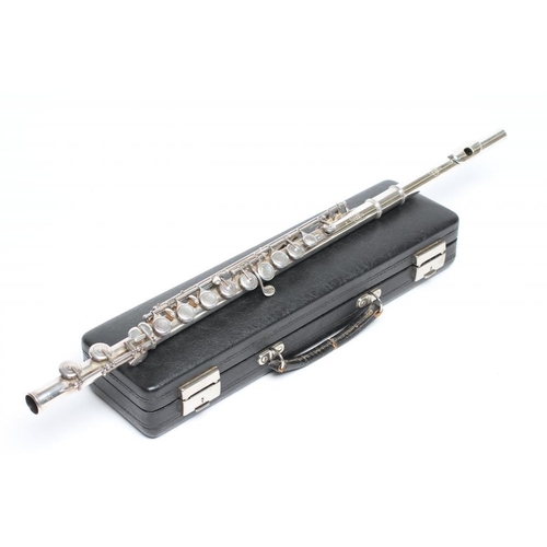 93 - A CONCERT FLUTE, maker Flutemaker's Guild Ltd., London 1974, open G sharp, No.358, 26 1/2