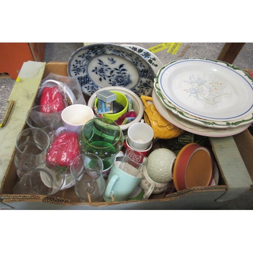 103 - FOUR BOXES OF MISCELLANEOUS CERAMICS ETC