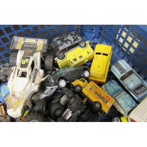 21 - BOX OF PLAYWORN DIECAST ETC