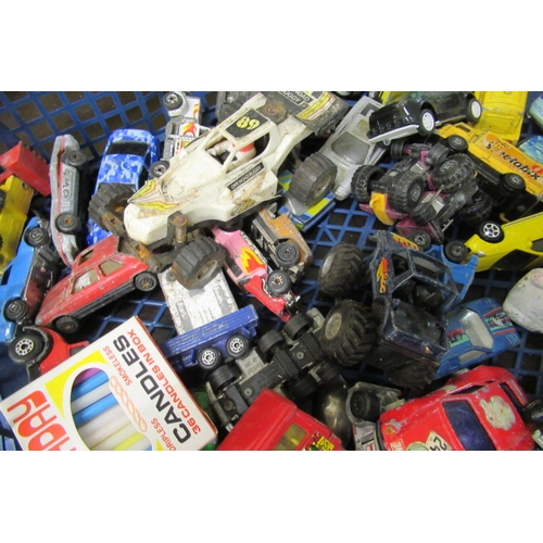 21 - BOX OF PLAYWORN DIECAST ETC