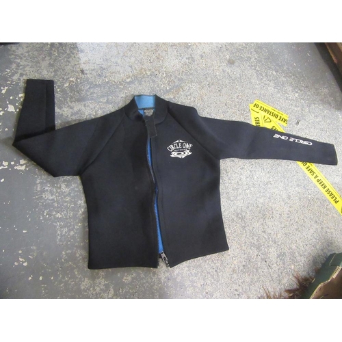 38 - ONE ADULT AND TWO CHILDREN'S WET SUITS