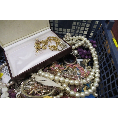 9 - TWO BOXES OF COSTUME JEWELLERY