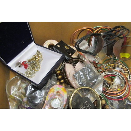 9 - TWO BOXES OF COSTUME JEWELLERY