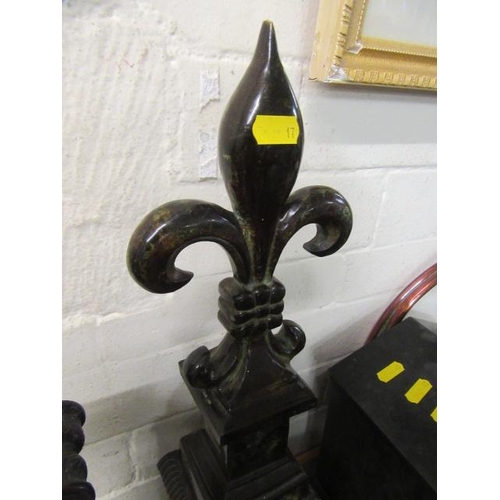 15 - TWO CAST IRON ORNAMENTS