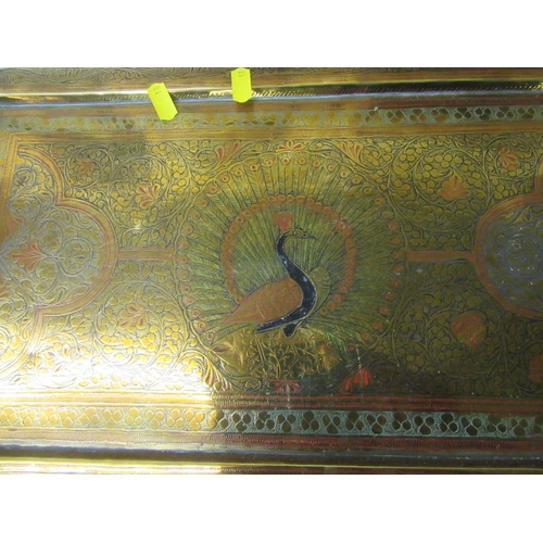 20 - BRASS PEACOCK TRAY