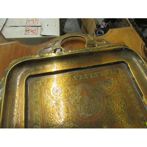 20 - BRASS PEACOCK TRAY