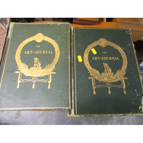 24 - THREE ART JOURNAL BOOKS 1857, 1863 AND 1875