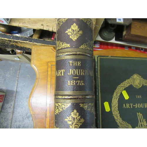 24 - THREE ART JOURNAL BOOKS 1857, 1863 AND 1875