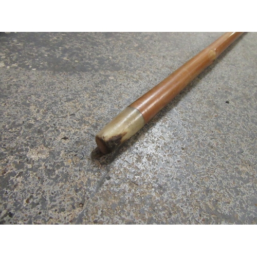 35 - BAMBOO WALKING CANE WITH CARVED DRAGON DECORATION