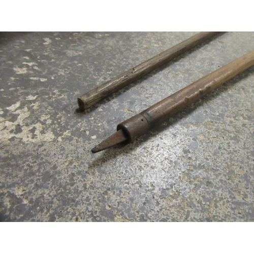 36 - CHAMOIS AND OTHER HORN HANDLED WALKING STICKS