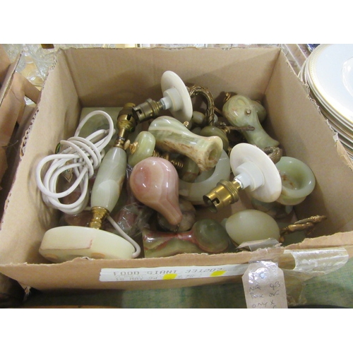 124 - BOX OF ONYX ITEMS