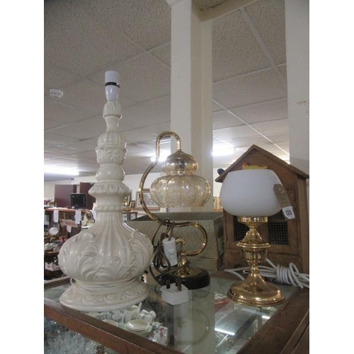 135 - THREE TABLE LAMPS