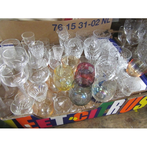 141 - THREE BOXES OF DRINKING GLASSES