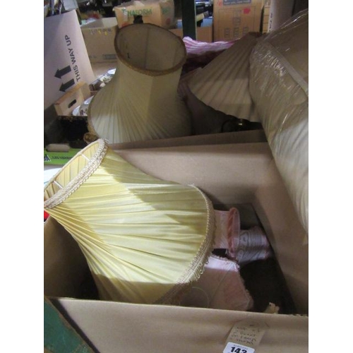 143 - TWO BOXES OF LAMPS AND SHADES
