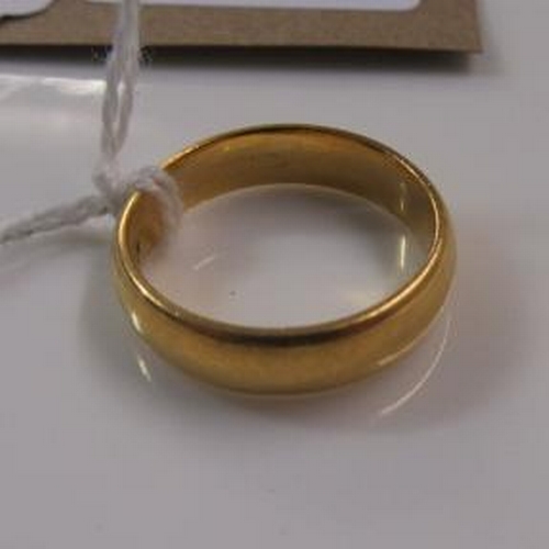 149 - 22CT GOLD WEDDING RING  6.7 GMS