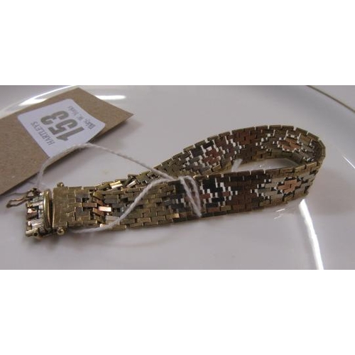 153 - 9CT GOLD BRACELET  21GMS