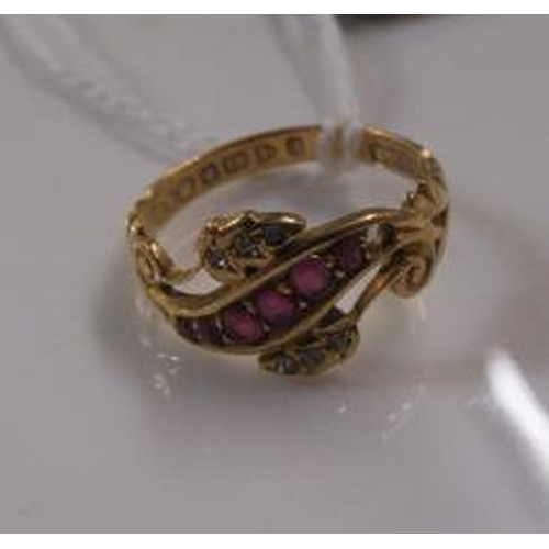 157 - EDWARDIAN 18CT GOLD RING   2.6 GMS GROSS