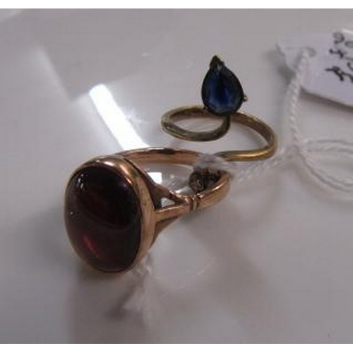 159 - 9CT GOLD RING AND ANOTHER