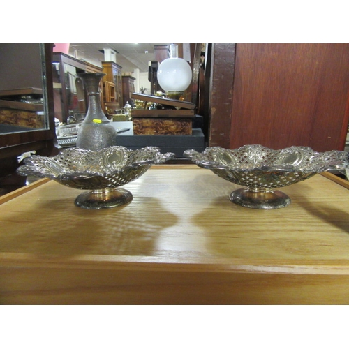 234 - PAIR OF PIERCED SILVER BONBON DISHES