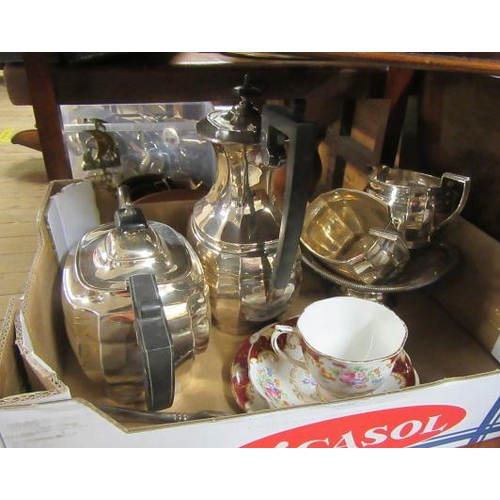 256 - BOX OF EPNS AND CHINA