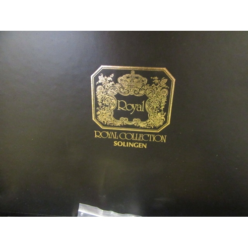 266 - BRIEFCASE OF GOLD PLATED SOLINGER CUTLERY