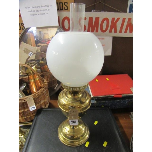 267 - BRASS OIL LAMP