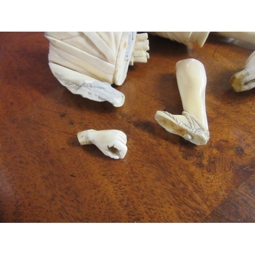 282 - TWO IVORY FIGURES AND STANDS