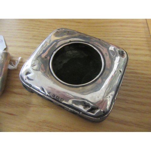 228 - SILVER CIGARETTE CASE 1OZ 19DWT AND A SILVER MOUNTED WATCH CASE